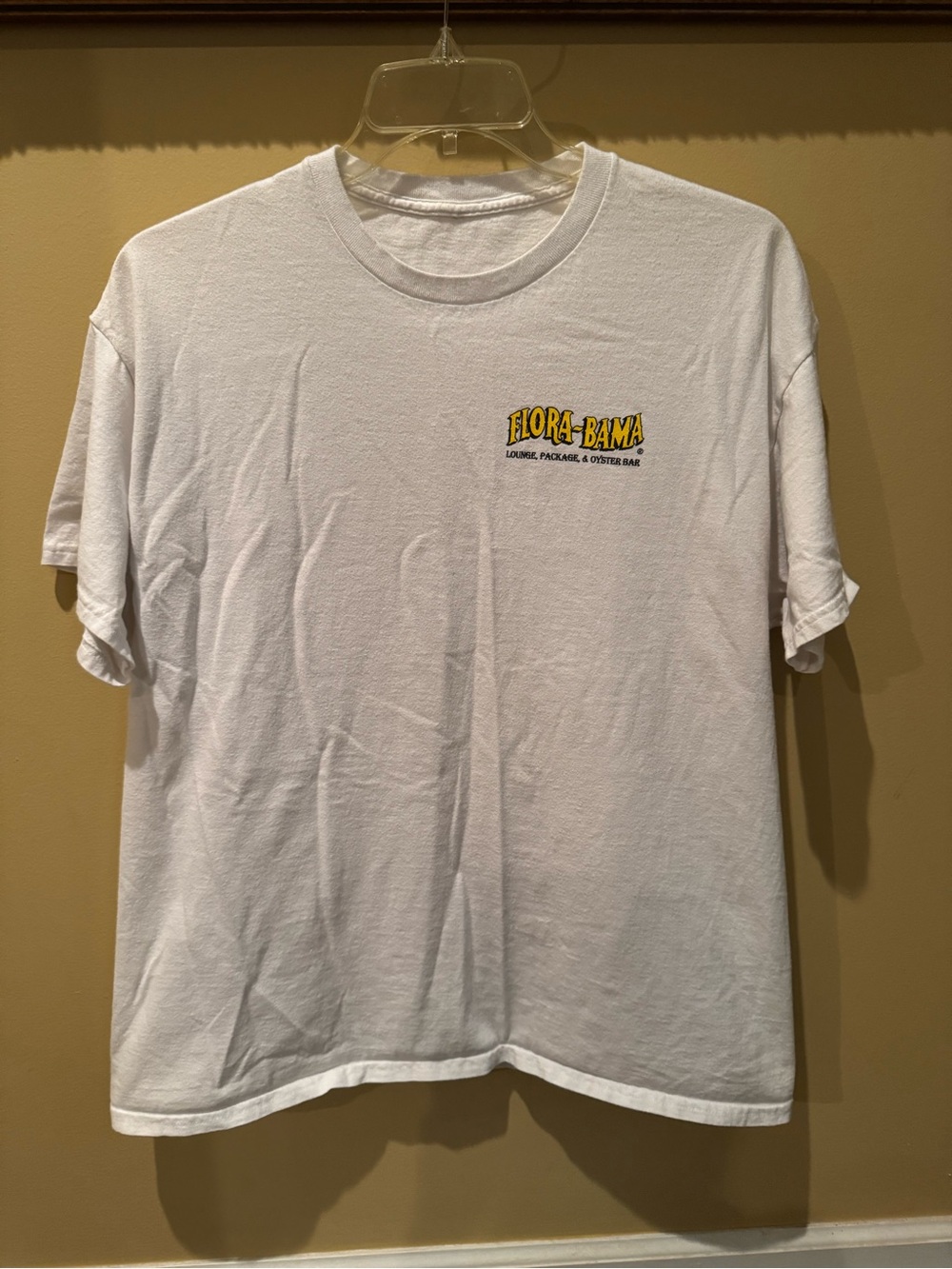 Flora-Bama White TShirt Beach Graphic Florida Alabama Short Sleeve Tee